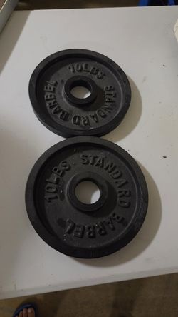Pair of 10lb olympic weights