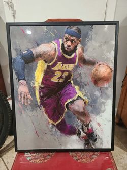 LeBron James Lakers Framed Art Print