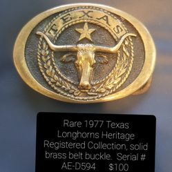1977 Texas Longhorns Belt Buckle