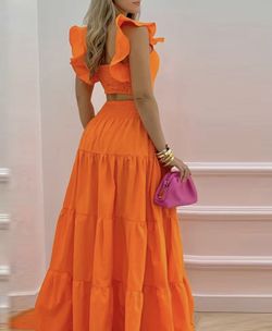 Orange Flow Skirt 