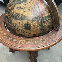 Vintage Zodiac Symbol Globe Bar Cart 