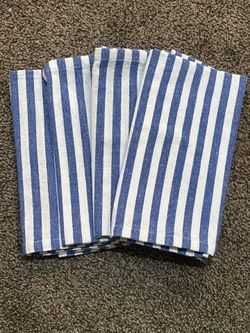 Blue and White Striped napkin Set of 4