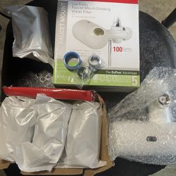 New DuPont Low Profile Faucet Mount Drinking Water Filter, 4 total Filters: Lead Reduction
