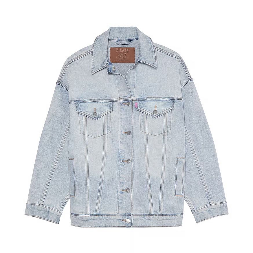 Denim by PINK Oversized Trucker Jacket Victorias Secret