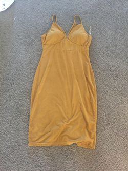 Medium Suede Mustard Yellow Dress
