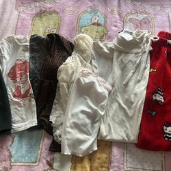 Clothes Bundle (Pj Pants, Flare Leggings, Tops,)