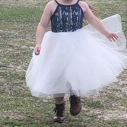 Flower Girl Dress Navy Blue