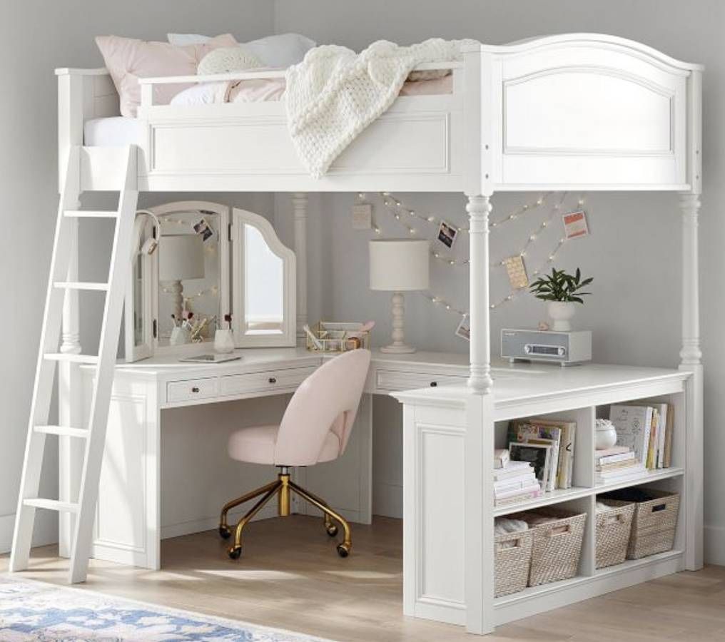 Pottery Barn Teen Chelsea Vanity Loft Bed