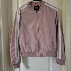 Size Medium Urban Retro Pink Bomber Jacket