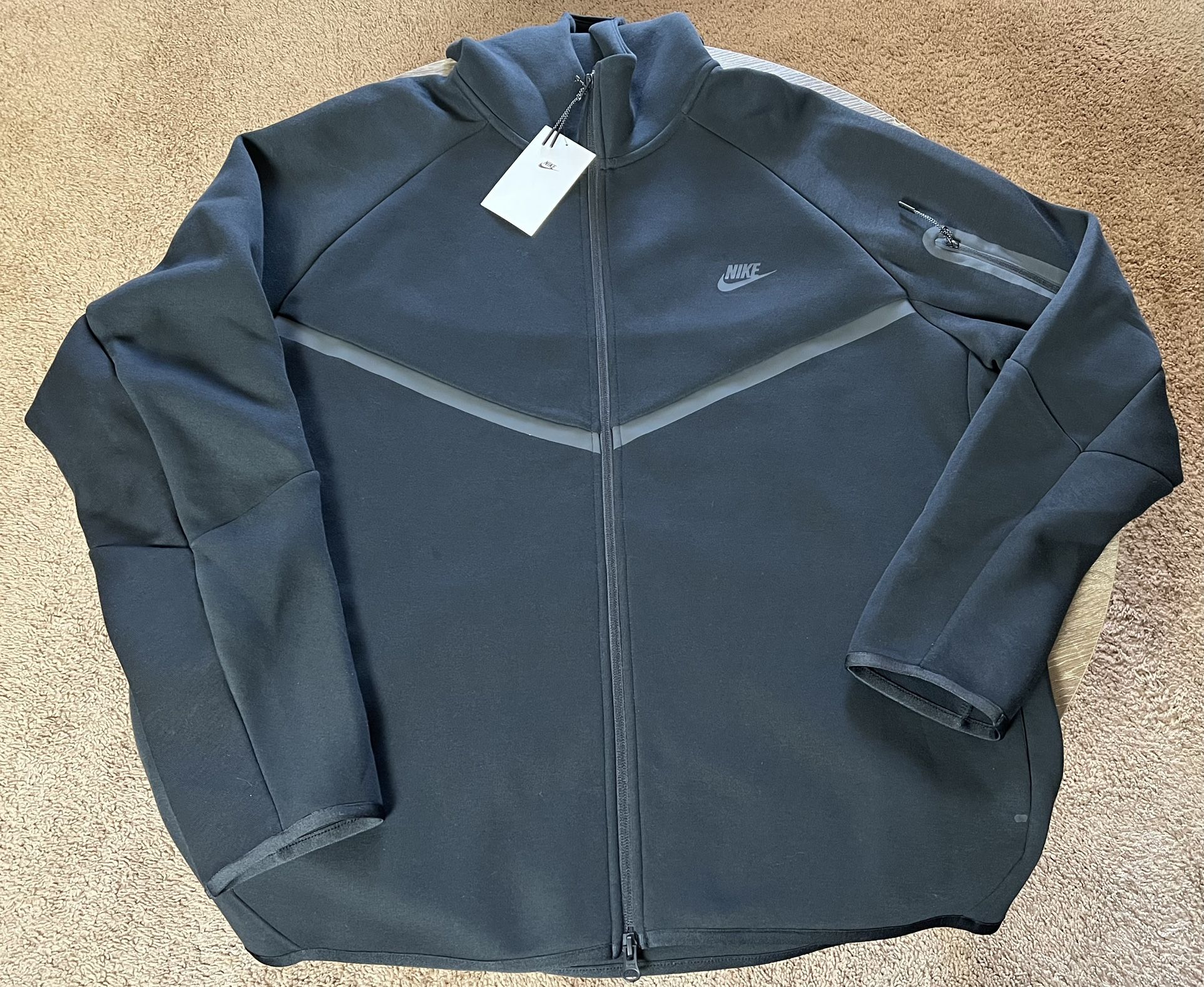 Nike Tech Fleece Full-Zip Windrunner Hoodie Black | Men’s Size XXL | HV0949-010 (NEW)