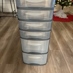 Plastic storage drawers