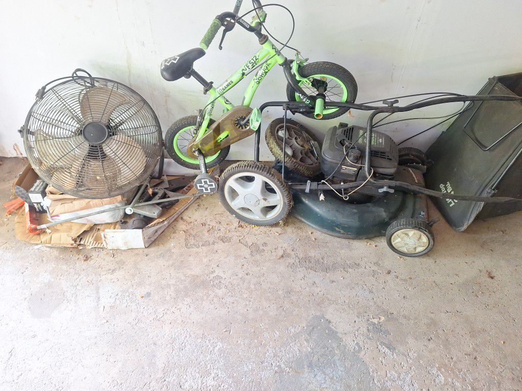 Scrap Metal And Old Lawnmower 