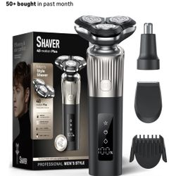 EvznFeo Electric Shaver 8011 Series 4D Rotary Head Wet/Dry