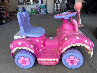 Pink electric girls car