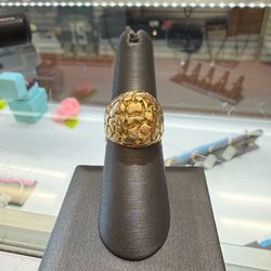 14k yellow gold nugget ring