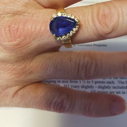 Tanzinte Pear Shaped Ring