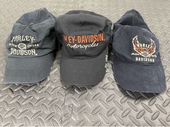 Harley Davidson Motorcycle Hats - Lot of 3 (early Y2K)