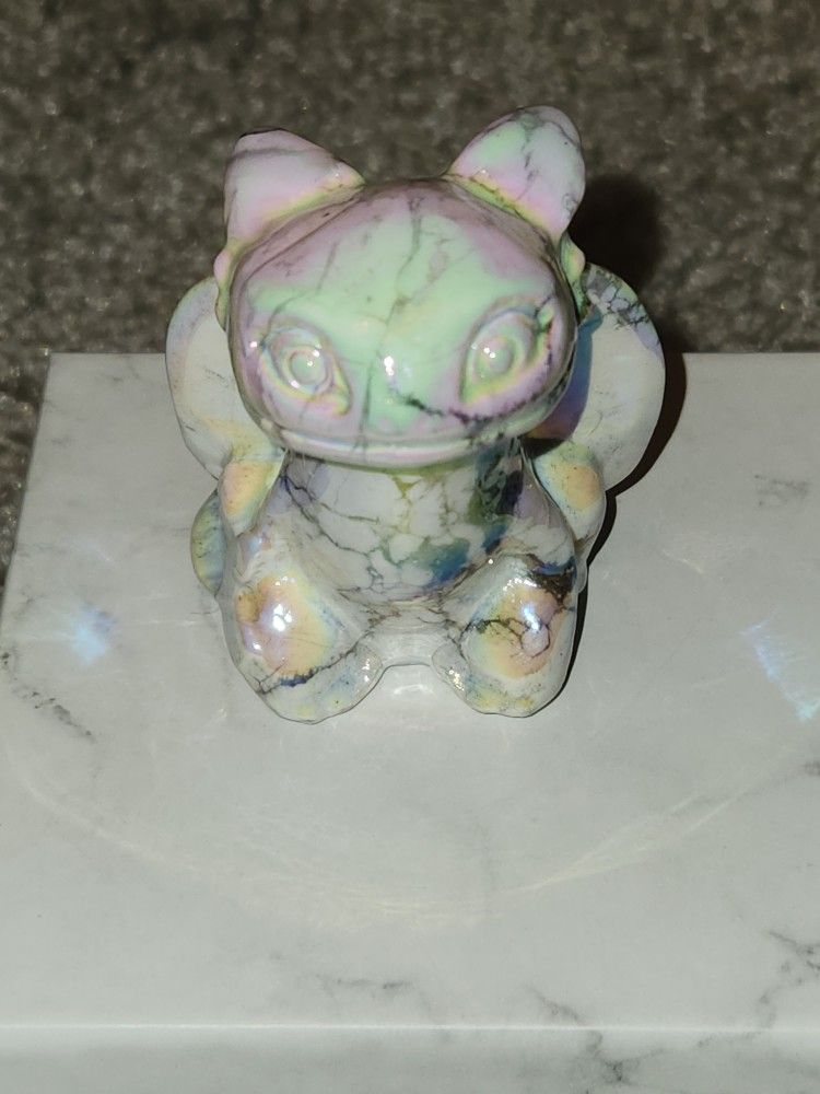 Light Fury (Aura Howlite) Crystal