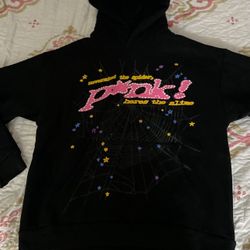 P*ink PINK SPIDER HOODIE L LOOKING FOR TRADES LIKE SDL ASAALI OR OTHER BRANDS HMU HAS TO BE LARGE OR SHOOT ME AN OFFER