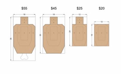 Self-Healing Rubber Targets – USPSA / C-Zone – Pickup or Delivery (Pasadena to Ontario)
