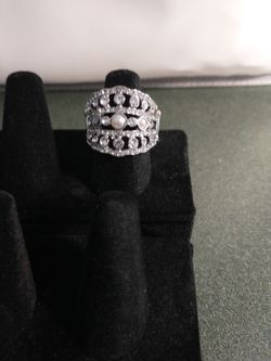 White Ring With White Stones