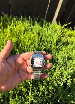 Classic luxury men’s watch Santos M