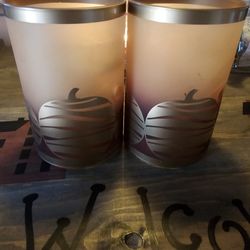 Warm Pumpkin Double Tea Light Holders