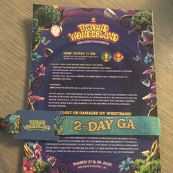 Beyond wonderful 2 day wristband