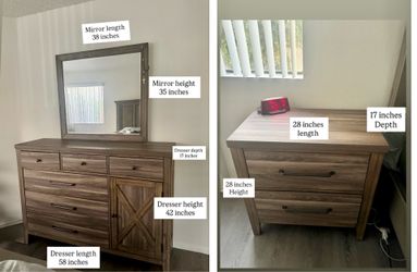 Dresser/ mirror & nightstand set