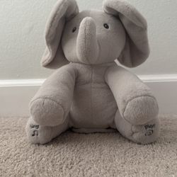 Baby Gund Animated Flappy The Elephant Plush, Singing Stuffed Animal Baby Toy- New 