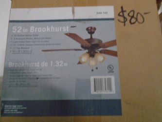 Brookhurst 52" Ceiling Fans one Bronze and one Brushed Nickel