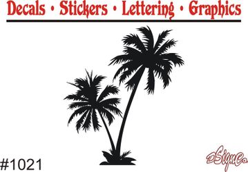 Double Palm Tree Sticker 1021