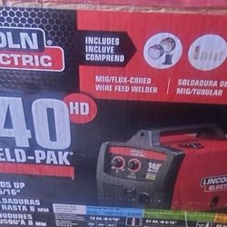New Lincoln 140 HD Wekd-pak Welder 
