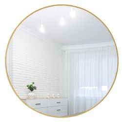 Decorative Gold Round Wall Mirror 24 Inches