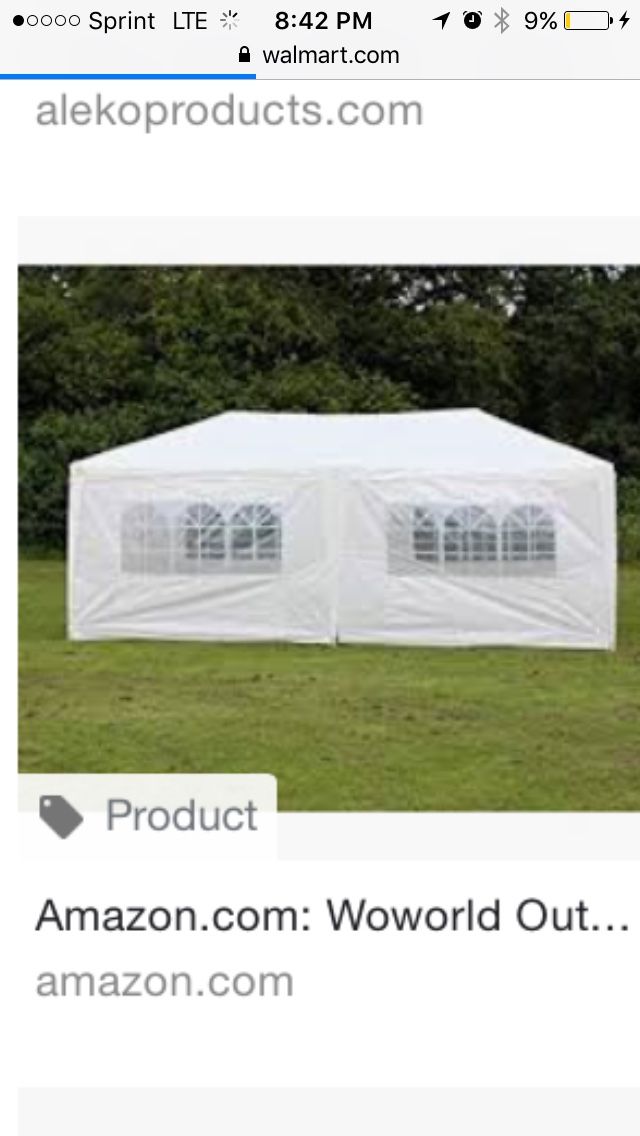 White outdoor party tent