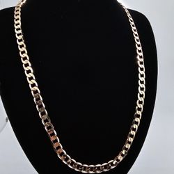 Gold Plated Stainless Steel Cuban Link Chain.