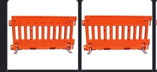 Orange Plastic Crowd Control Barrier -6 pieces