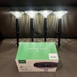 NEW Solar Garden Lights 4pcs Driveway Lights Walkway Lights Outdoor Lights