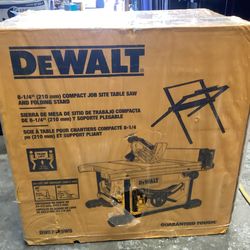 🧰🛠DEWALT 15 Amp Corded 8-1/4” Compact Jobsite Tablesaw w/Compact Table Saw Stand-NEW IN BOX!-$360!🧰🛠