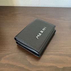 MARNI Black Leather Trifold Wallet (Brand New, Authentic)