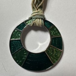 Enamel Pendant Necklace 