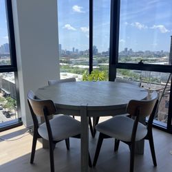 Crate & Barrel Extendable Dining Table