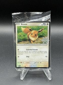 Pokemon Pokémon Eevee Holiday Snowflake Stamp Promo 133/165 (Sealed)