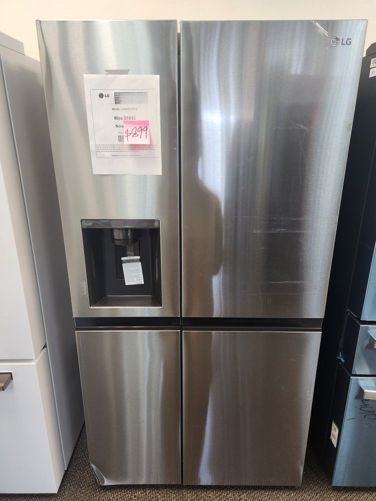 27 cu ft Side by Side Refrigerator w Door Cooling and lce and Water S Dispenser in PrintProot Stainless Steel
