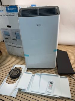 Midea Duo 12000 DOE 14000 BTU ASHRAE Smart Inverter Portable AC with Heat