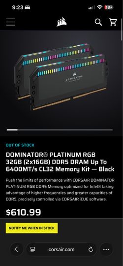Corsair Dominator Platinum DDR5 RAM 2x16