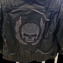Kevlar Padded Reflective Skull Motorcycle Jacket