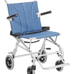 Drive Medical Lightweight Folding Transport Wheelchair With Carry Bag & Flip-Backs Arms