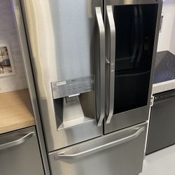 Stainless Steel 24 Cu. Ft. Smart WiFi Enabled InstaView Door-in-Door Counter Depth Refrigerator With Craft Ice Maker