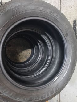 Set of 4 used Bridgestone Dueler H/L P275/55R20 Tires